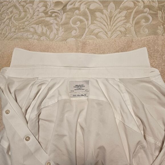 White Charles Tyrwhitt French Cuff Shirt Size 17.5x38 - Picture 3 of 7